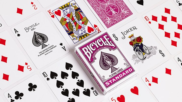 Bicycle Color Series (Berry) Playing Card - Brown Bear Magic Shop