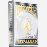 Bicycle Metalluxe Silver Playing Cards by US Playing Card Co. - Brown Bear Magic Shop