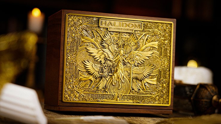 Halidom Deluxe Wooden Box Set by Ark Playing Cards - Brown Bear Magic Shop