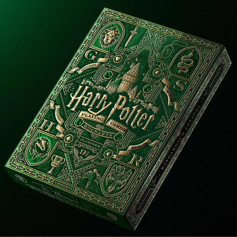 Harry Potter Playing Cards by theory11 - Slytherin Green - Brown Bear Magic Shop