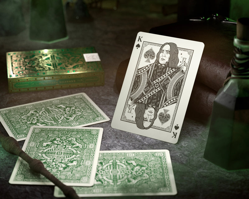 Harry Potter Playing Cards by theory11 - Slytherin Green - Brown Bear Magic Shop