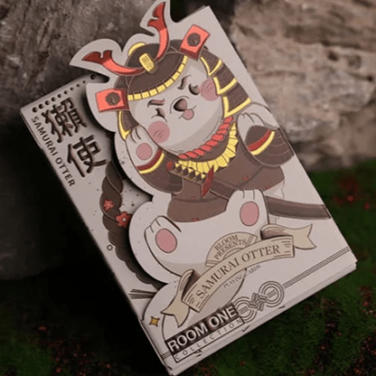 Samurai Otter Playing Cards - Bushido Edition (Scarlet) Playing Cards - Brown Bear Magic Shop