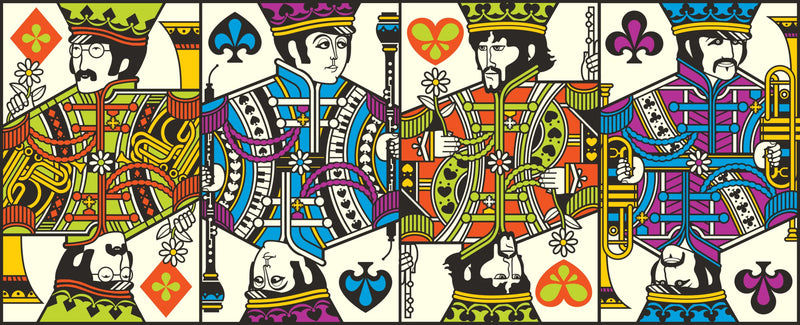 The Beatles Playing Cards - Blue by theory11 - Brown Bear Magic Shop