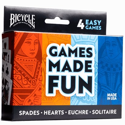 Bicycle 4 Game Pack by US Playing Card - Brown Bear Magic Shop