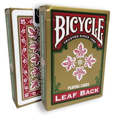 Bicycle Leaf Back Deck by Gambler's Warehouse - Brown Bear Magic Shop