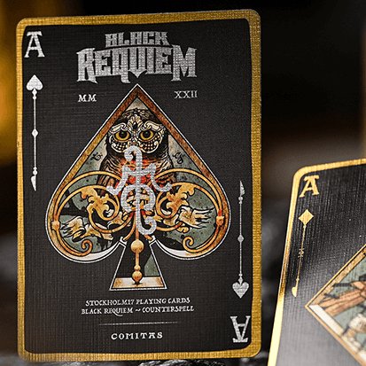 Black Requiem Playing Cards - Brown Bear Magic Shop