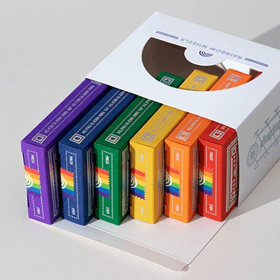 Rainbow Wheels 6 Playing Card Decks Gift Box Set by cheapest Art of Play