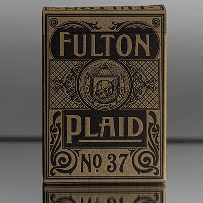 Fulton Plaid (Bourbon Brown) Playing Cards - Brown Bear Magic Shop