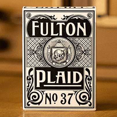 Fulton Plaid (Whisky White) Playing Cards - Brown Bear Magic Shop