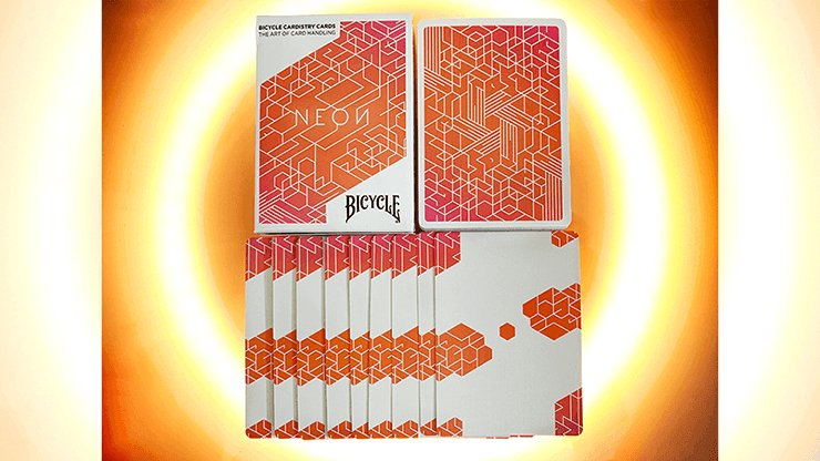 Orange Bump Neon Playing Cards by US Playing Card Co - Brown Bear Magic Shop