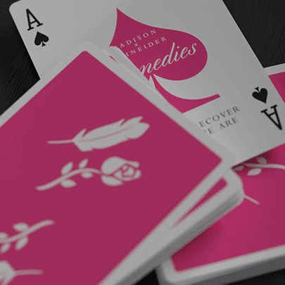 Pink Remedies Playing Cards by Madison x Schneider - Brown Bear Magic Shop