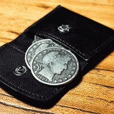 The Cowhide Coin Wallet (Black) by Bacon Magic - Brown Bear Magic Shop