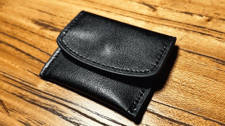 The Cowhide Coin Wallet (Black) by Bacon Magic - Brown Bear Magic Shop